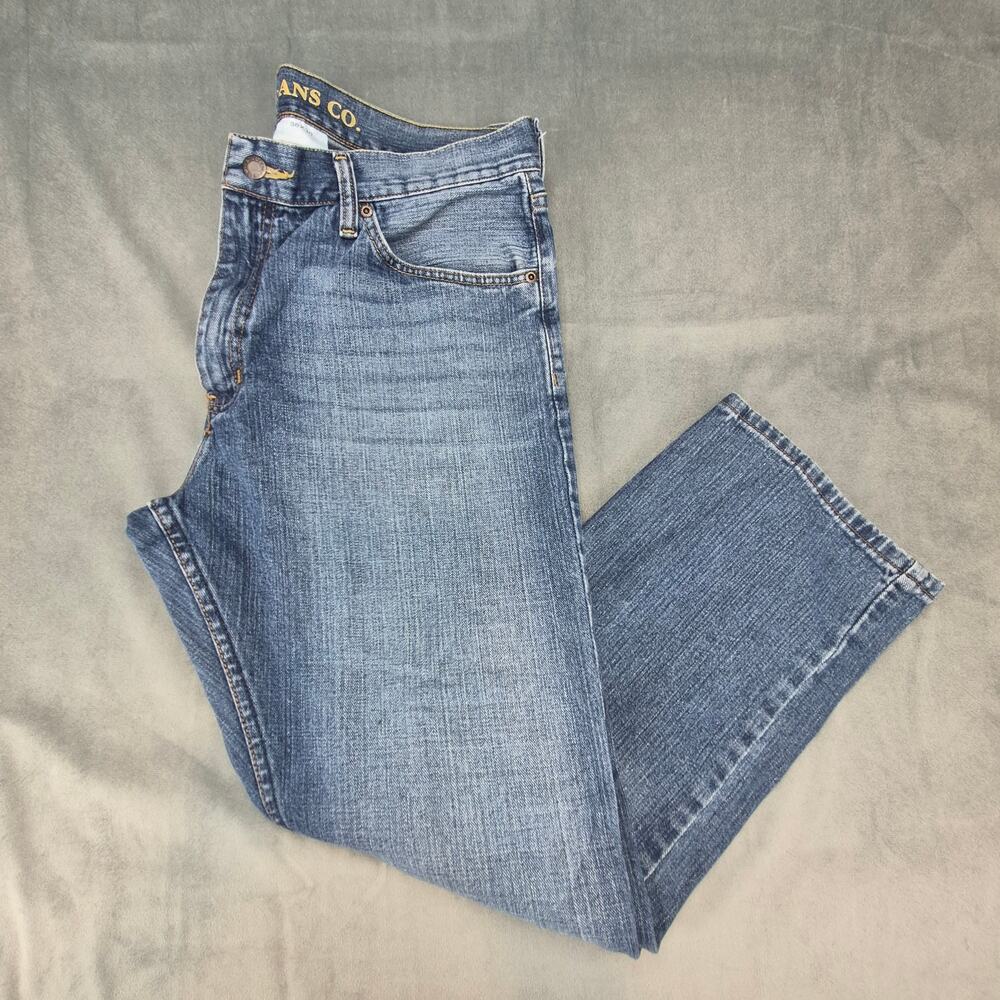 Nautica Men's Straight Leg Preppy Casual Medium Wash Denim Cotton 36x30 Jeans